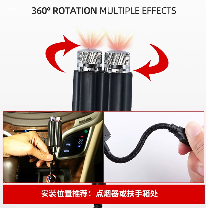 1Pcs Car Interior Lights Roof Star Light USB LED Starry Atmosphere Projector Decoration Night Party Decor Galaxy Light